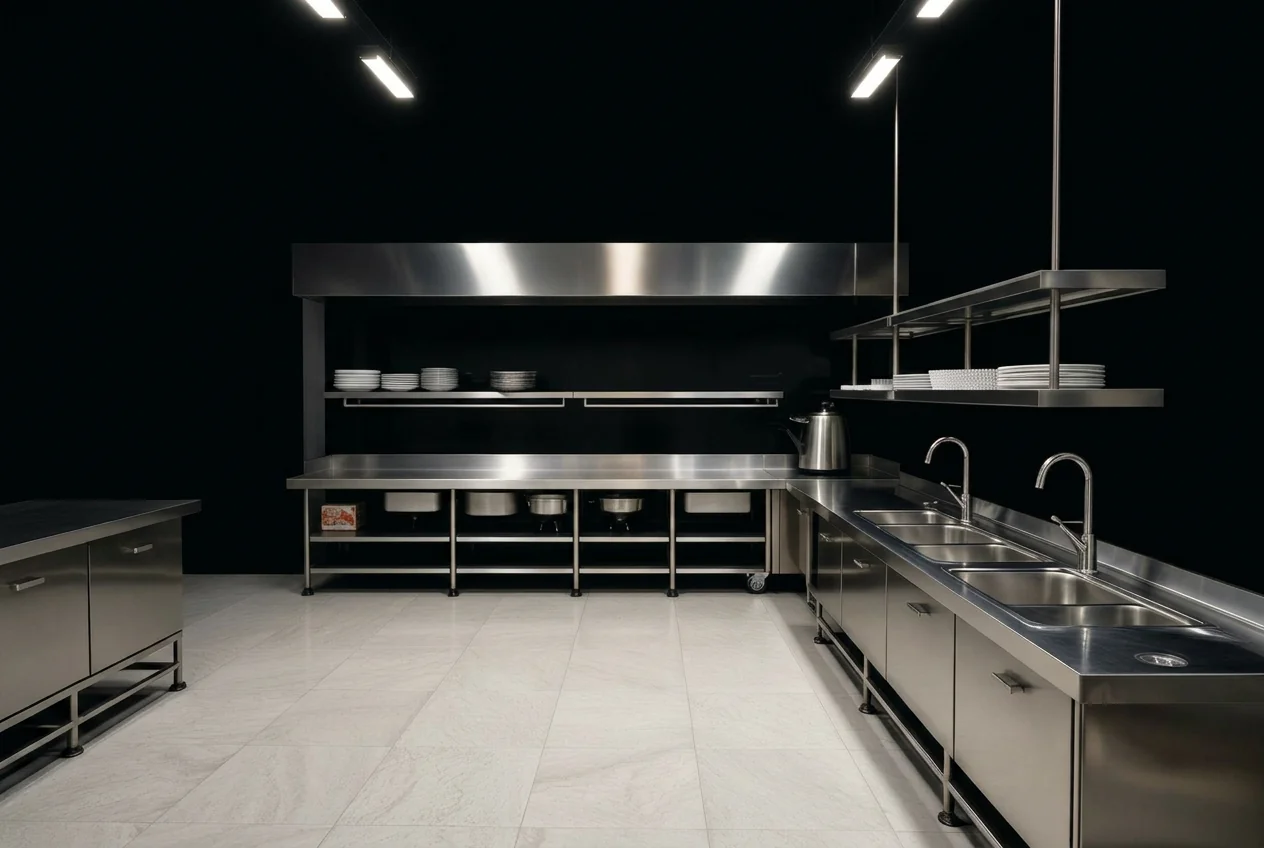 Central Prep Facility commercial kitchen with stainless steel equipment